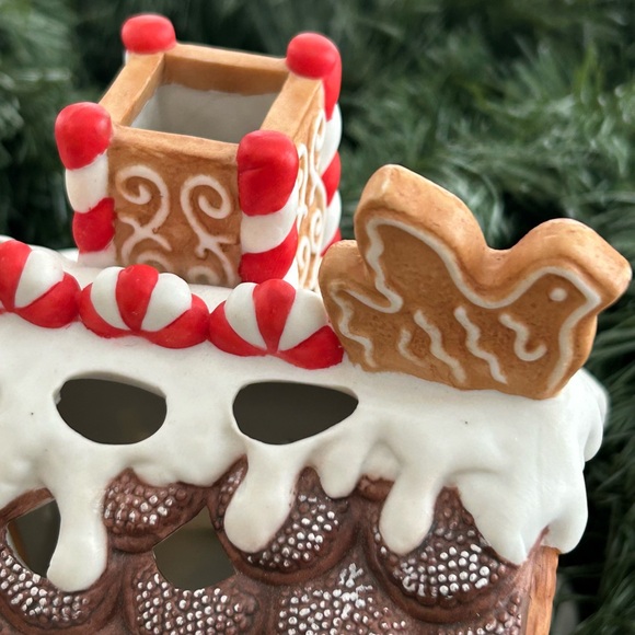Vintage PartyLite Gingerbread Hand Painted Tealight House Village Retired - Picture 12 of 16